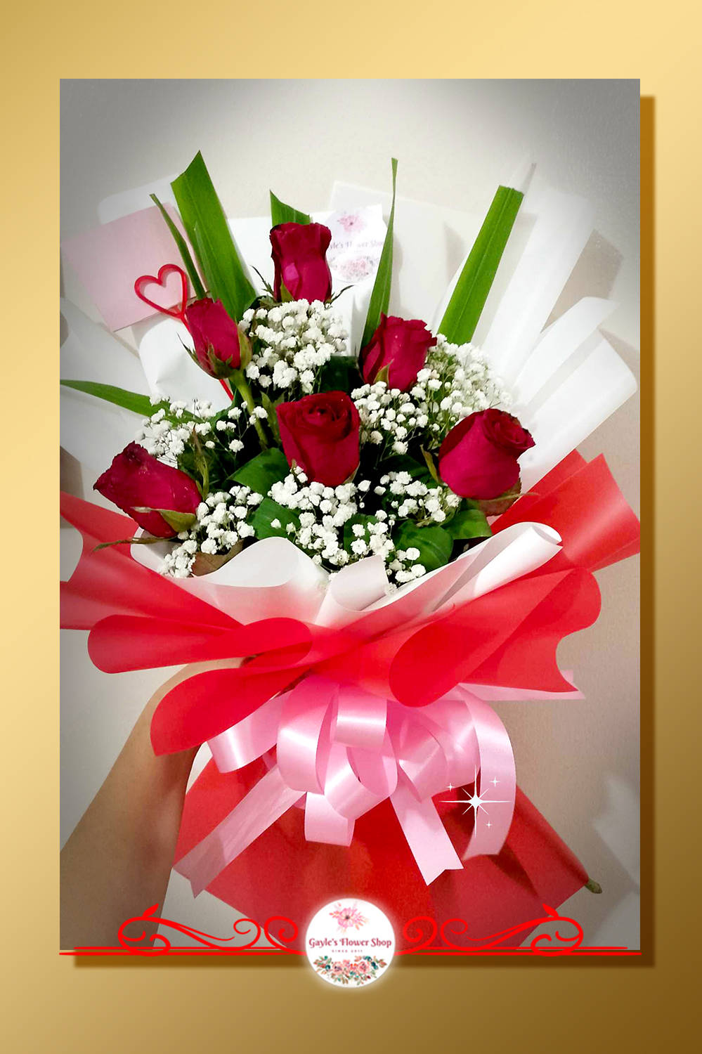Half Dozen Roses Bouquet H6