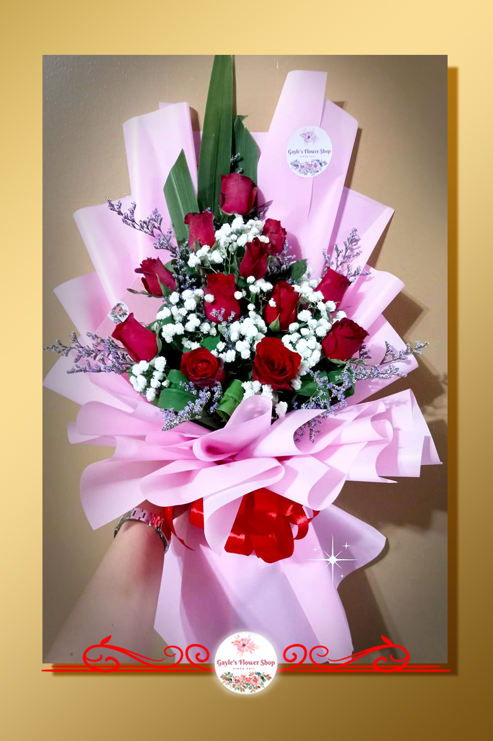1 Dozen Roses Bouquet D9