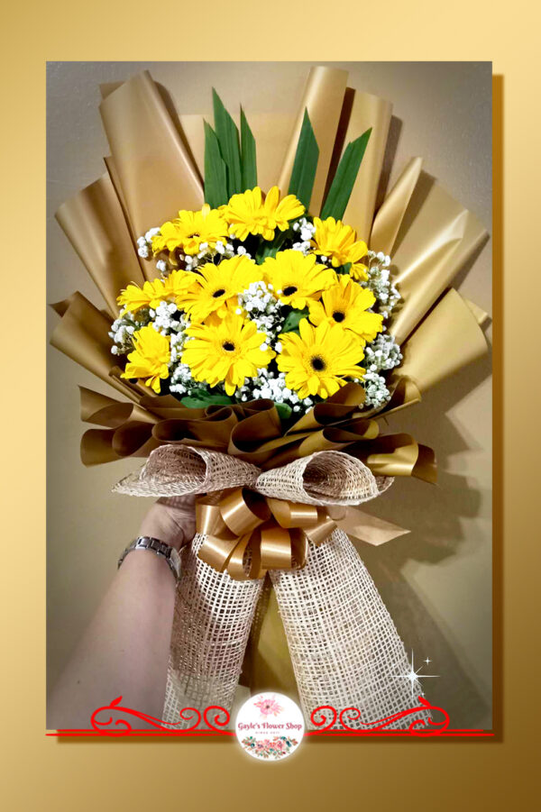 Golden Glow Gerbera Bouquet