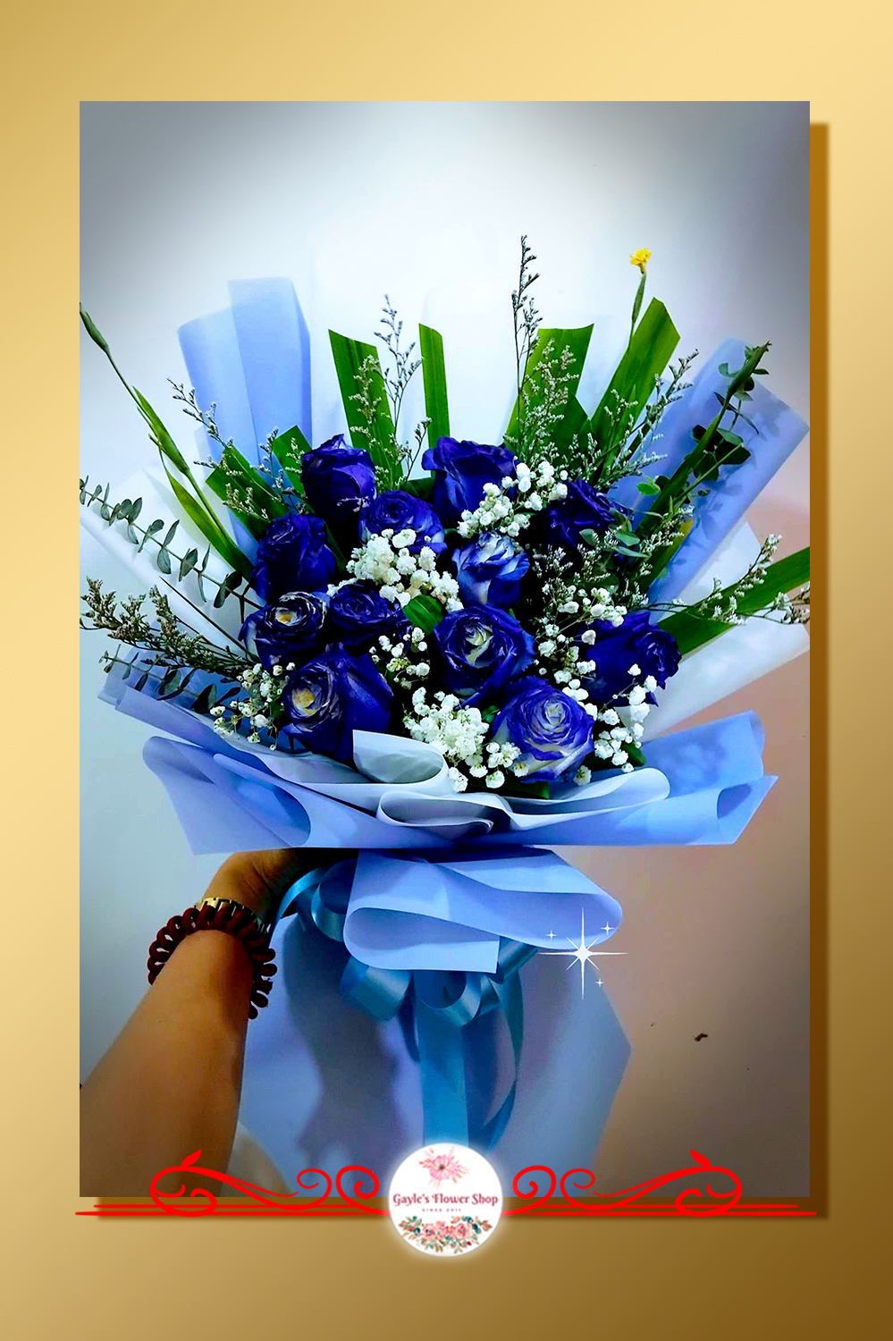 1 Dozen Blue Roses Bouquet
